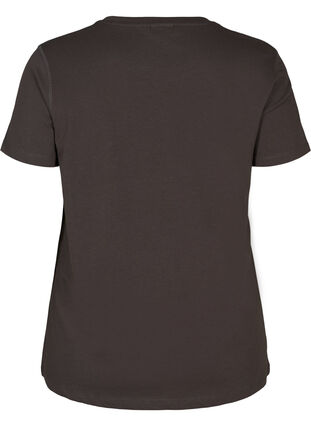 Økologisk bomulds t-shirt med print, Grey, Packshot image number 1