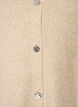 Cardigan med V-hals og ribstruktur, Beige, Packshot image number 2