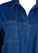 Denim bluse med krave, Unwashed, Packshot image number 2