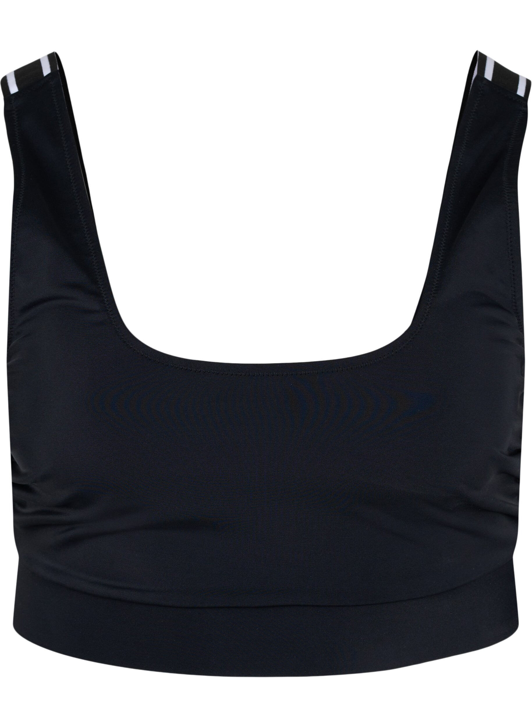 Zizzi Bikini top med stribede skulderstropper, Black, Packshot image number 0