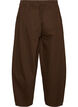 Barrel jeans med h&oslash;j talje og elastisk linning, Brun, Packshot image number 1