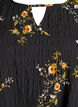Lang&aelig;rmet bluse med blomsterprint, Sort, Packshot image number 2