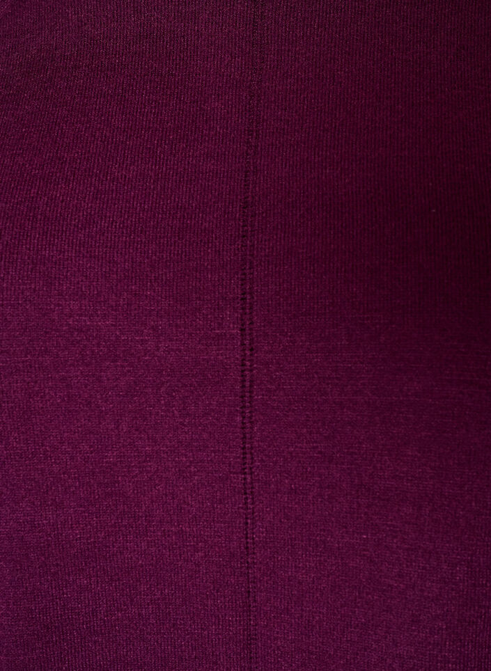 Strikbluse med rund hals og strikket m&oslash;nster, R&oslash;d, Packshot image number 2