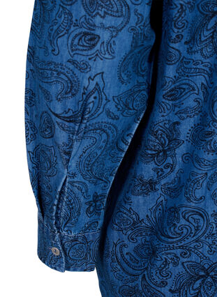 Bomulds skjorte i paisley mønster, Blue Paisley, Packshot image number 3