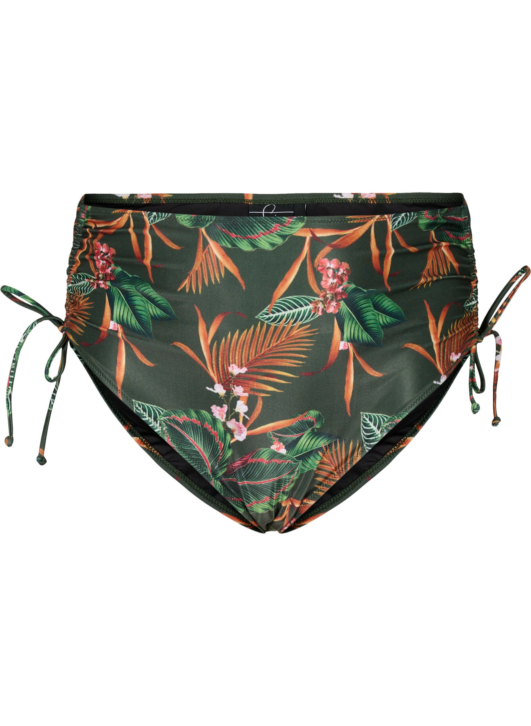 Zizzi Printet bikini underdel med h&oslash;j talje, Boheme Palm Aop , Packshot image number 0