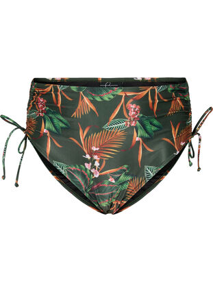 Printet bikini underdel med høj talje, Boheme Palm Aop , Packshot image number 0