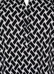 Bluse med korte ærmer og v-udskæring , Black Graphic AOP, Packshot image number 2