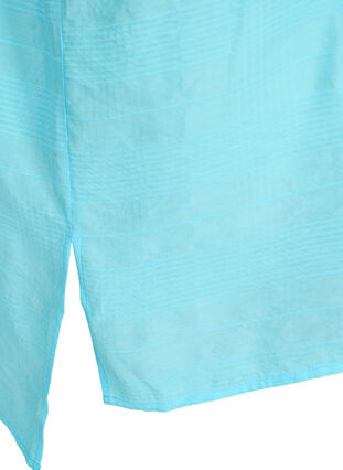 Lang skjorte i viskose med struktur, Blå, Packshot image number 3