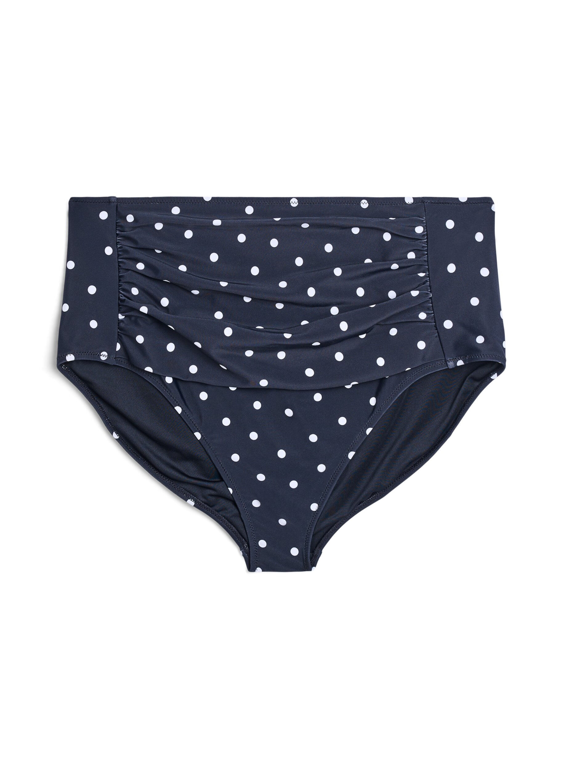 H&oslash;jtaljet bikinitrusse med prikker