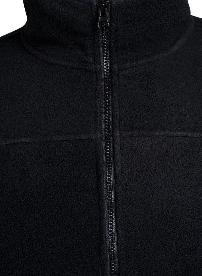 Fleece jakke med lommer, Sort, Packshot image number 2