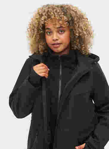 Softshell jakke med tilhørende fleecevest, Black Solid, Model image number 2