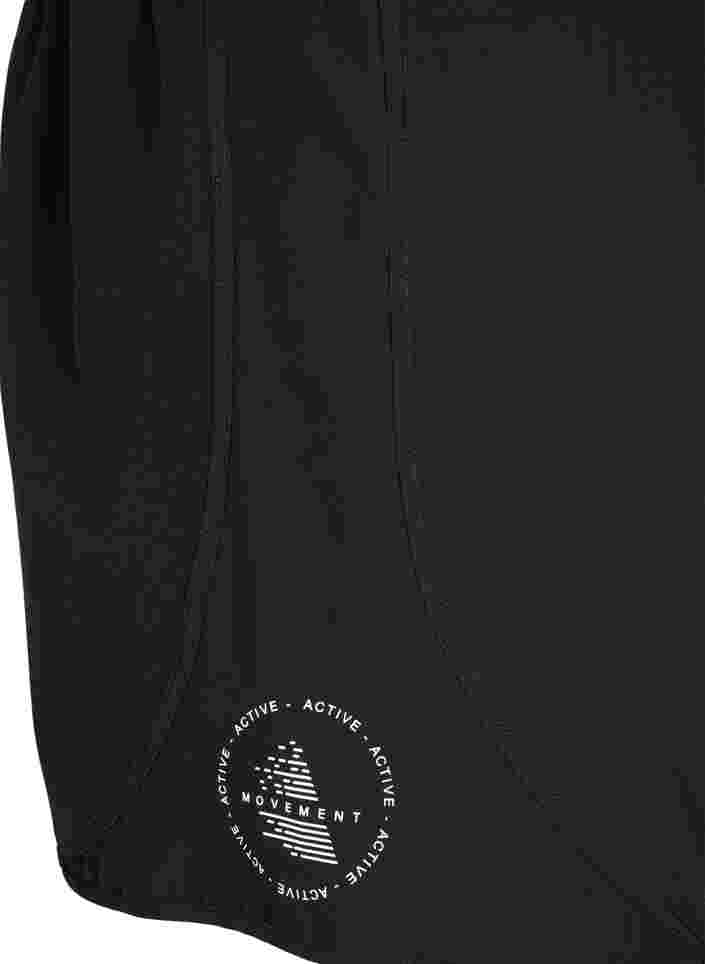 Trænings shorts med baglomme, Black, Packshot image number 3