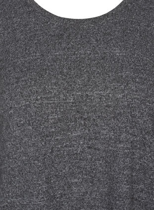 Kjole med lange ærmer og blonder, Dark Grey Melange, Packshot image number 2