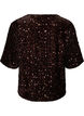 Pailletbluse med albuelange &aelig;rmer, Brun, Packshot image number 1