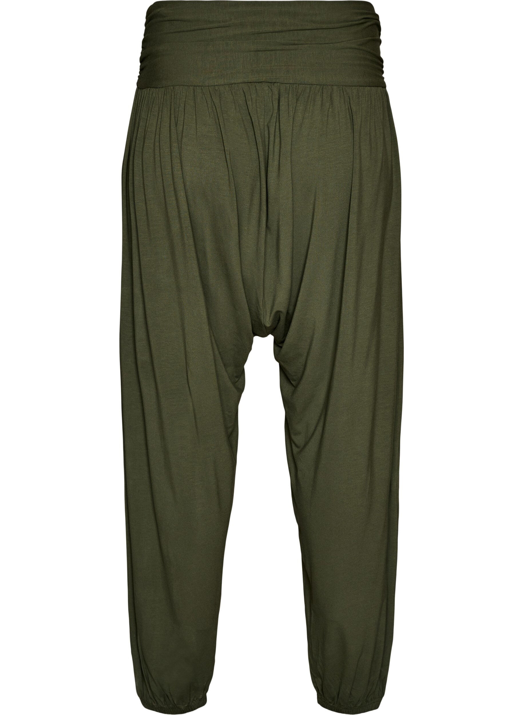 ZizziL&oslash;stsiddende haremsbukser, Gr&oslash;n, Packshot image number 1