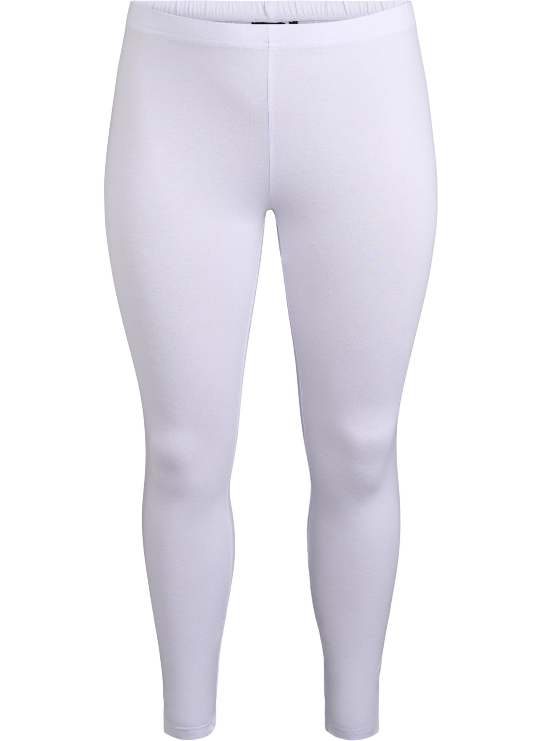 ZizziBasis leggings i viskose, Hvid, Packshot image number 0