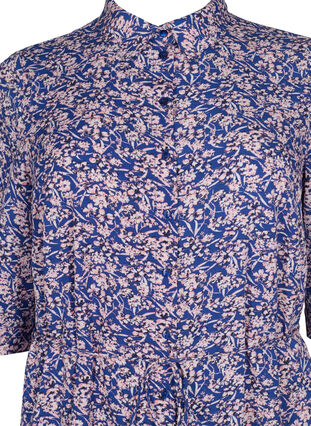 FLASH - Skjortekjole med print, Strong Blue Flower, Packshot image number 2