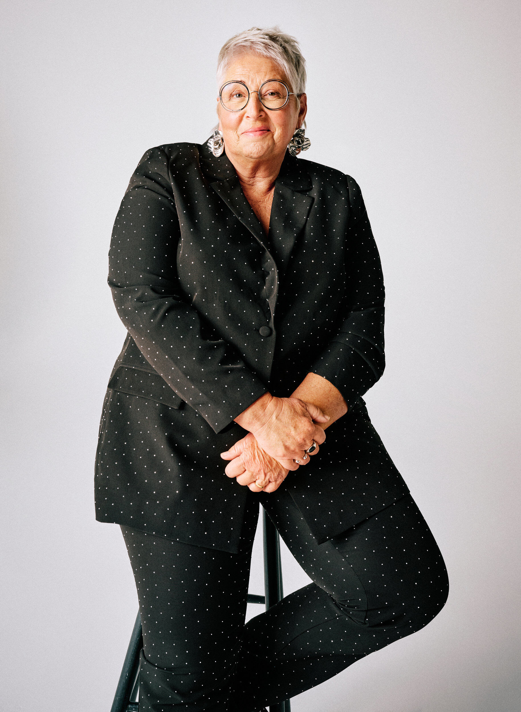 Zizzi Blazer med rhinsten, Sort, Image image number 0