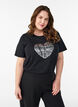 T-shirt med motiv, Sort, Model image number 0