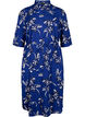 FLASH - Skjortekjole med blomsterprint, Navy Blazer Flower, Packshot image number 0