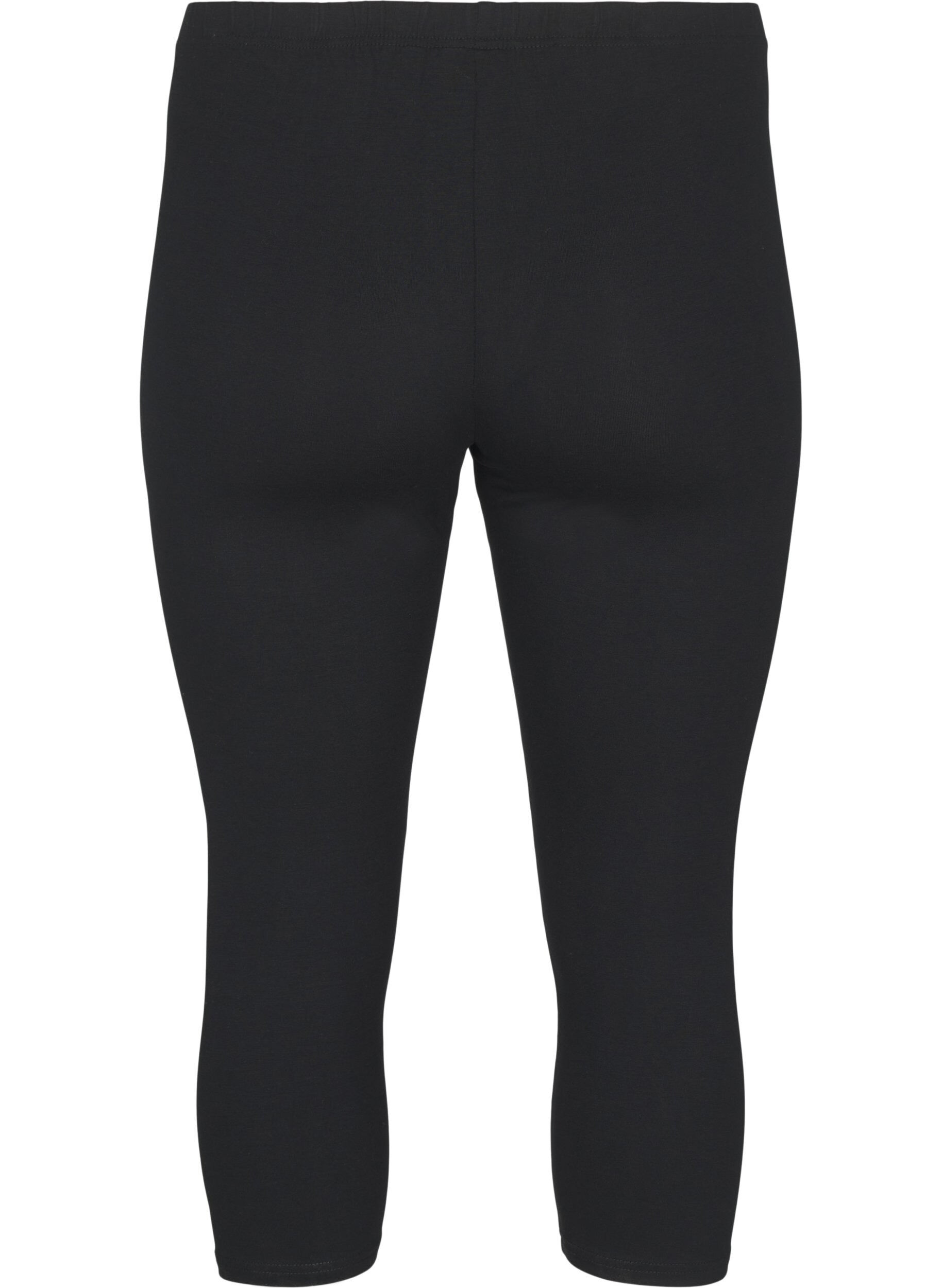 Zizzi Basis 3/4 leggings i viskose , Black, Packshot image number 1