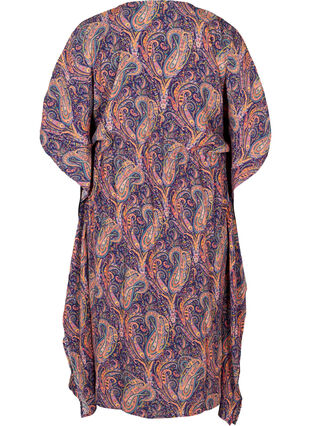 Viskose kaftan kjole med paisleyprint, Paisley AOP, Packshot image number 1