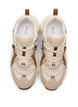 Wide fit - Sneakers med kontrastfarvet snøredetalje, Beige, Packshot image number 2