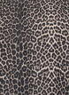 Kort ærmeløs denimkjole med leopardprint, Brun, Packshot image number 2