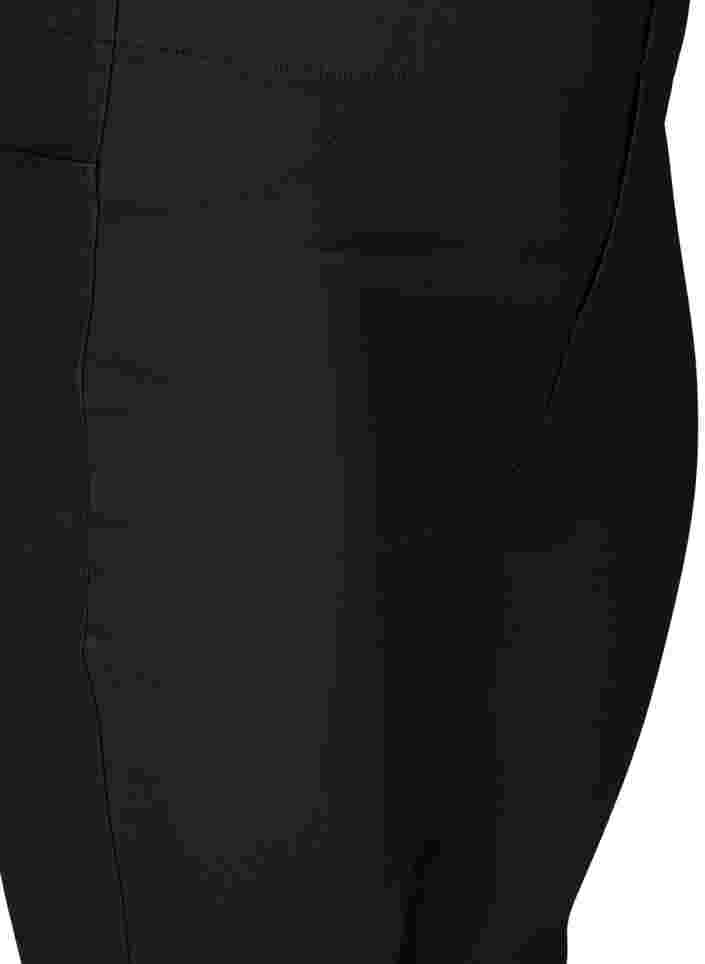 Coatede leggings i viskosemix, Black, Packshot image number 2