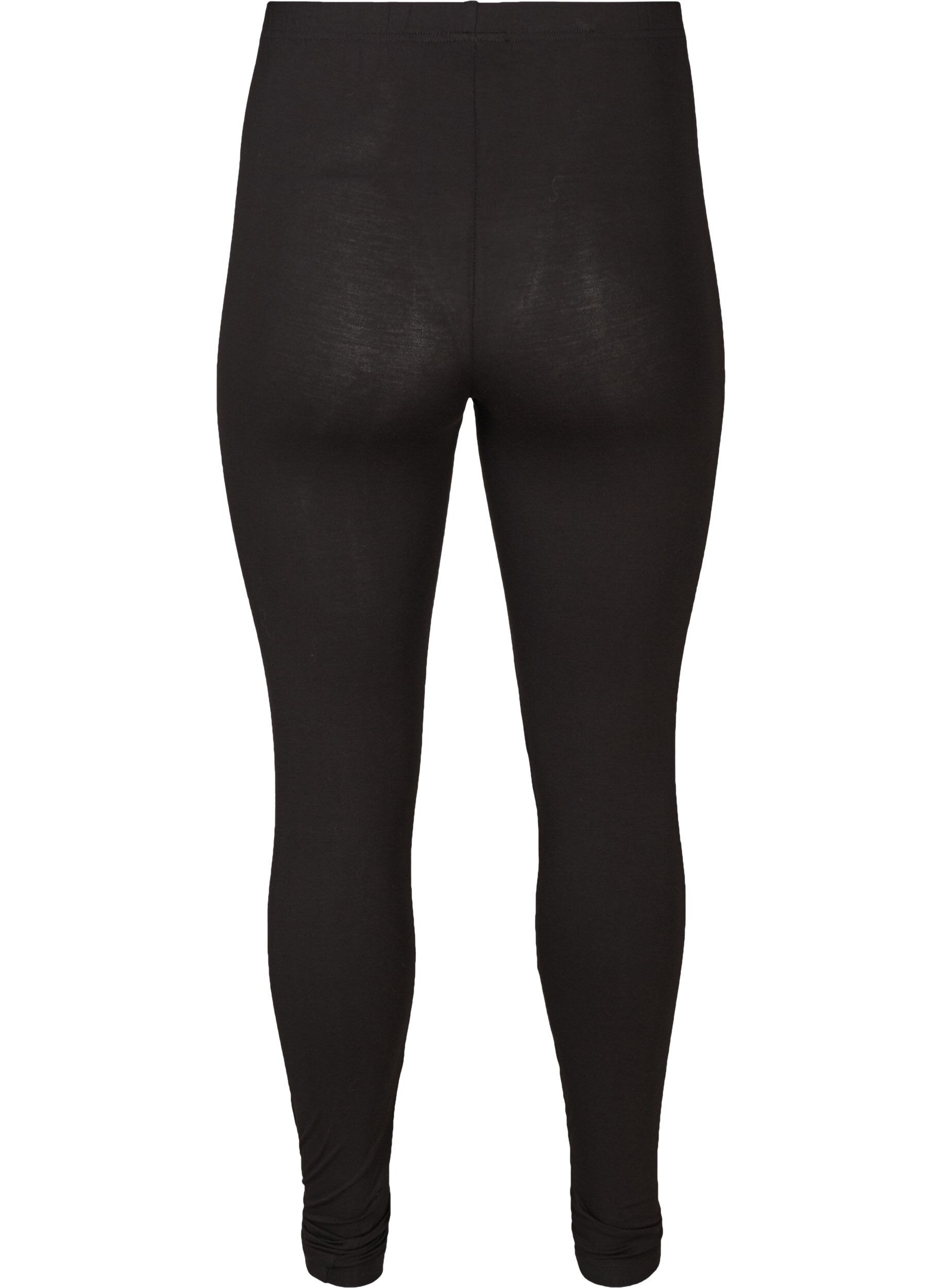 Zizzi Basis leggings i viskose, Sort, Packshot image number 1