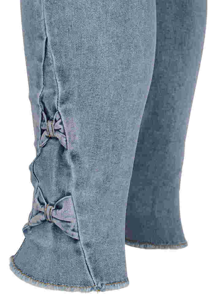 Cropped Amy jeans med sløjfer, Light blue, Packshot image number 3