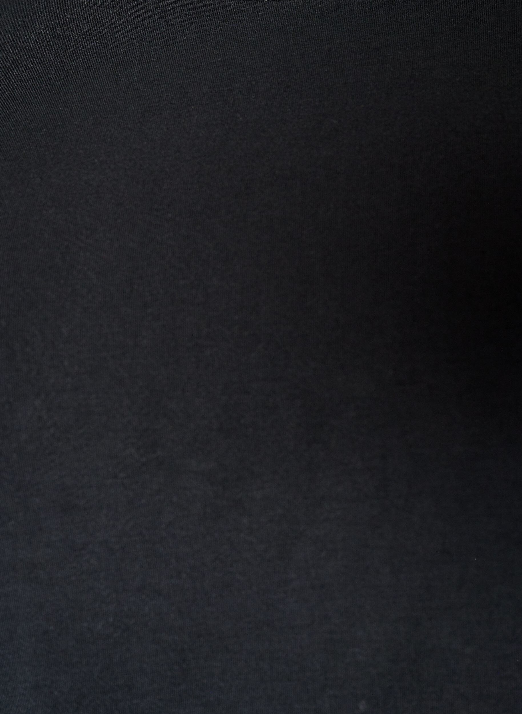 ZizziNat T-shirt i modal med kontrastb&aring;nd, Sort, Packshot image number 2