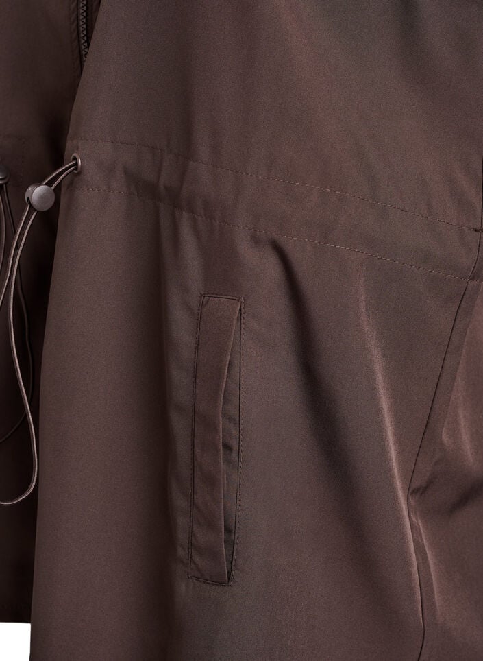 Ærmeløs vest med elastisk talje, Brun, Packshot image number 3