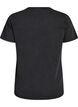 T-shirt i &oslash;kologisk bomuld med rockprint, Sort, Packshot image number 1