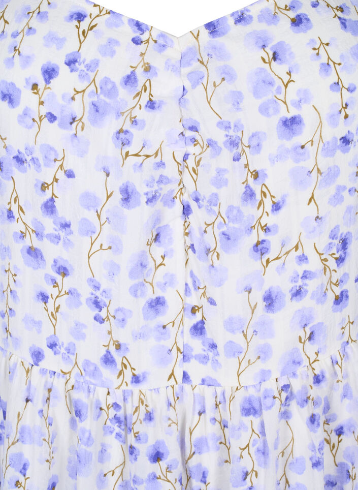 Sommerkjole med blomsterprint og snøredetaljer, Sand Verbena AOP, Packshot image number 2