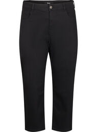 Cropped Vera jeans med straight fit, Sort