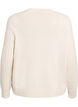 Kabelstrikket cardigan med gyldne knapper, Vanilla, Packshot image number 1