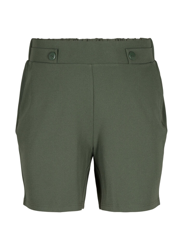 Shorts med lommer og løs pasform, Grøn, Packshot image number 0