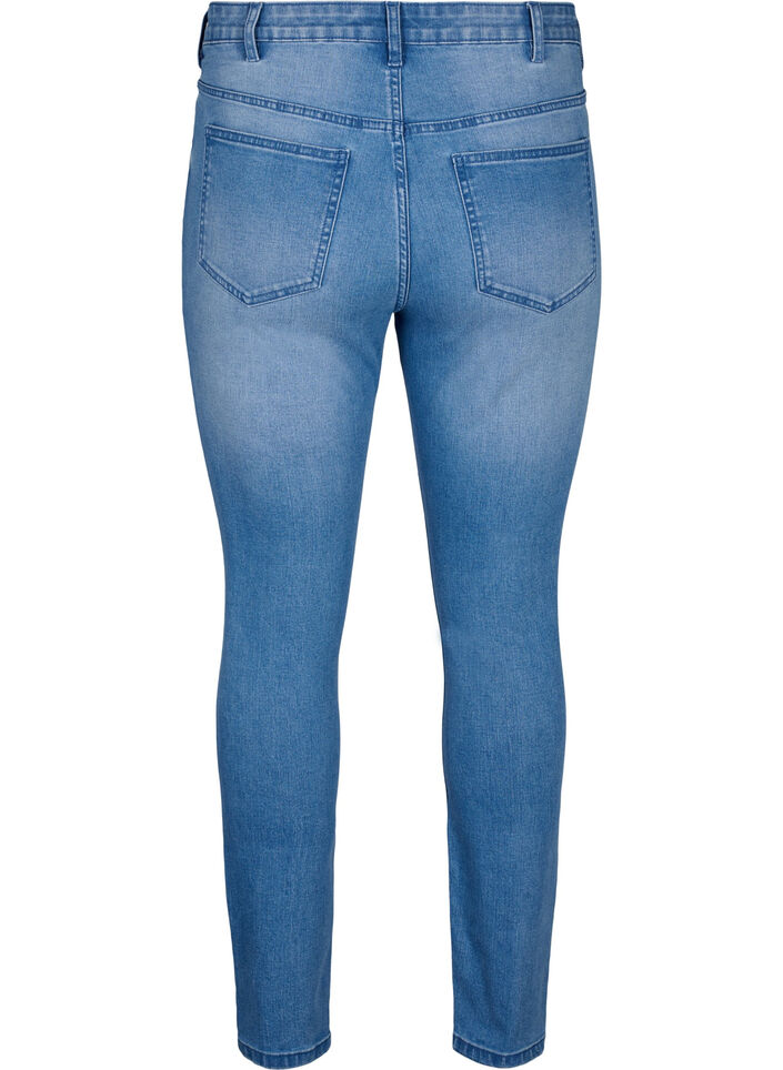 Amy jeans med super slim fit og sliddetaljer, Bl&aring;, Packshot image number 1