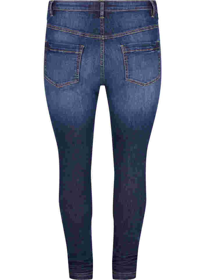 Super slim Amy jeans med høj talje, Dark blue, Packshot image number 1
