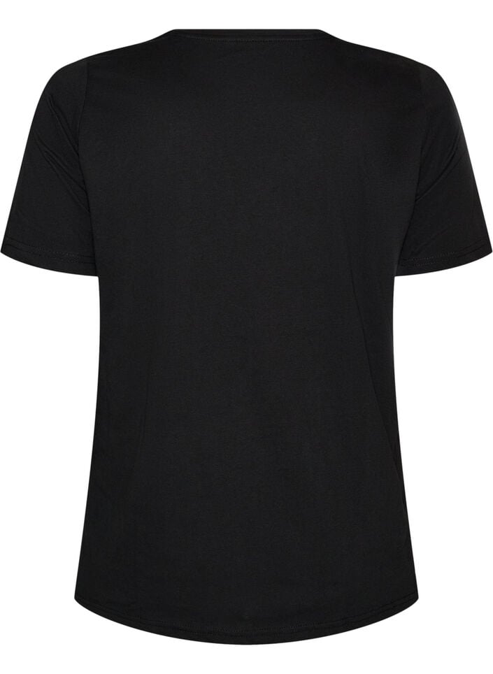 T-shirt med motiv, Sort, Packshot image number 1