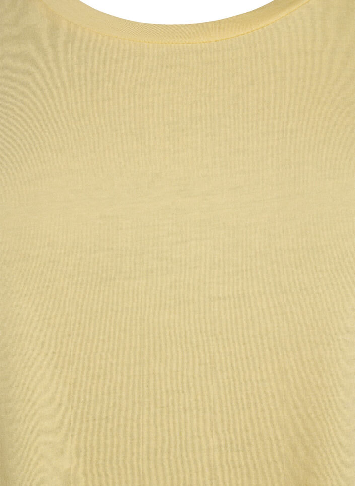 Kortærmet t-shirt i bomuldsblanding, Gul, Packshot image number 2