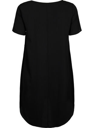 Kjole med korte ærmer, Black, Packshot image number 1