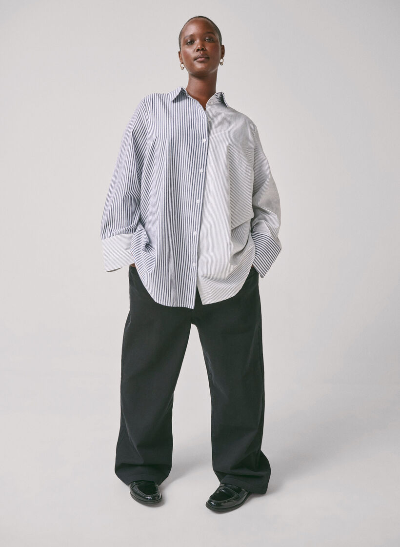 Langærmet skjorte med striber, Lava Smoke Stripe, Image image number 1