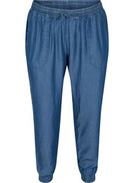 Løse bukser i med lommer, Medium Blue Denim