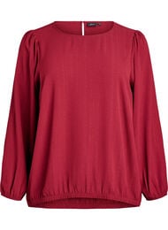 Bluse med glimmer, M&oslash;rk Bordeaux