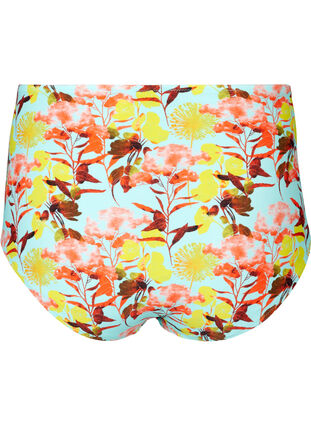 Printet bikini underdel med ekstra høj talje, Bright Flower, Packshot image number 1