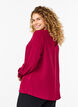Bluse med blondedetalje, Red Plum, Model image number 1