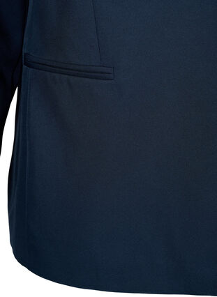 FLASH - Enkel blazer med knap, Navy Blazer, Packshot image number 3