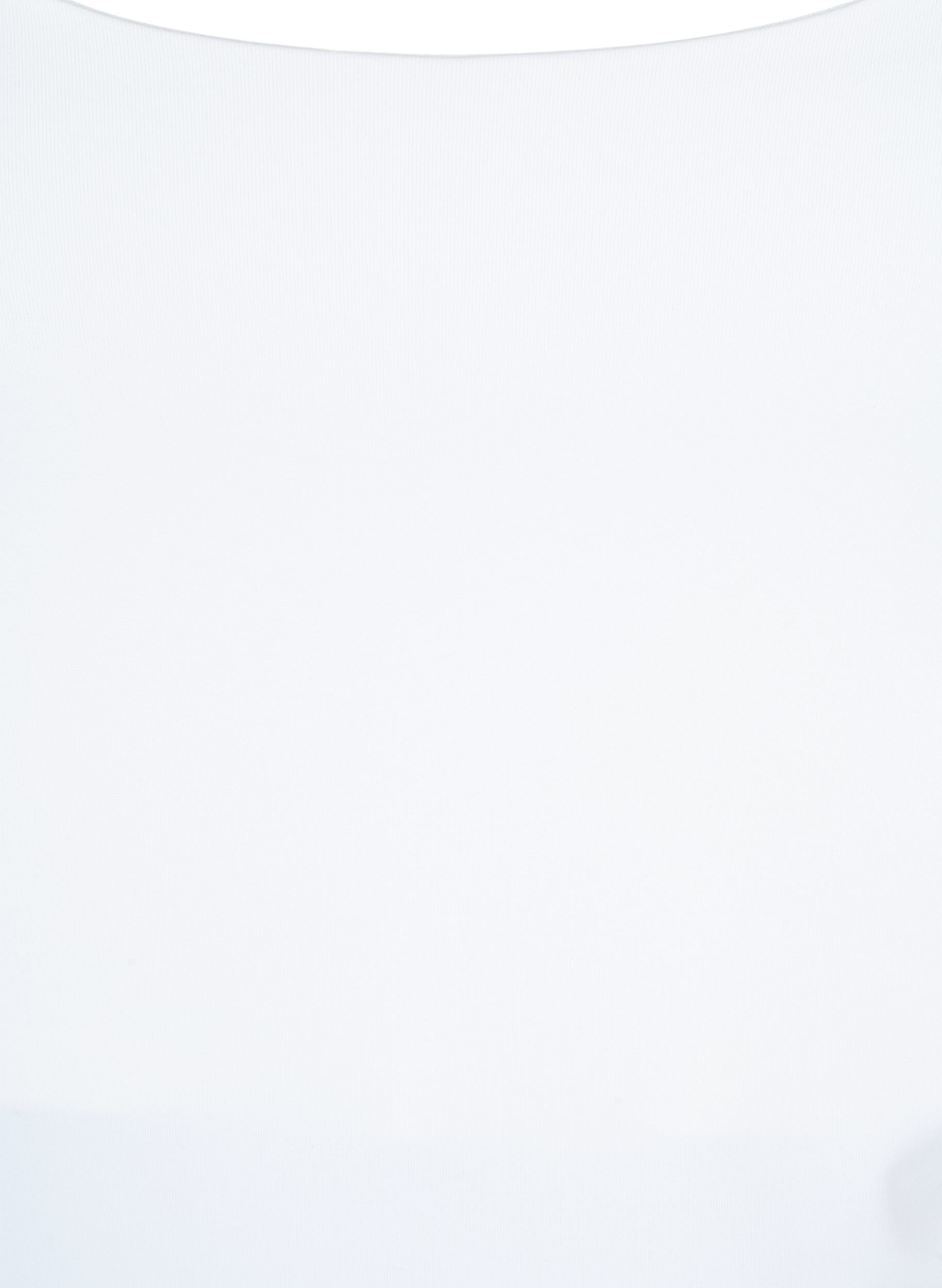 Zizzi Stretchy vendbar top, Bright White, Packshot image number 2